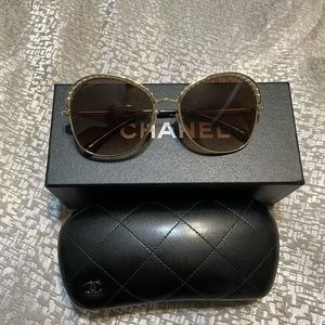 Chanel Pearl and Gold Sunglasses